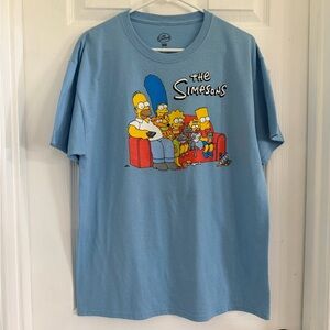 The Simpsons Graphic Tee - Light Blue Short Sleeve Shirt